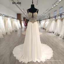 Lujoso vestido de novia de sirena sudafricano precioso 2019